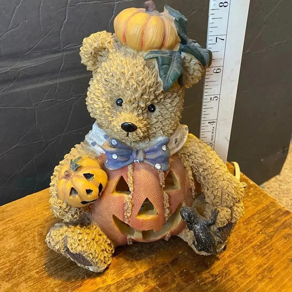 Table Top Lamb Teddy Bear Pumpkin Halloween Spirit Light Still Work Light Bulb - Picture 3 of 5